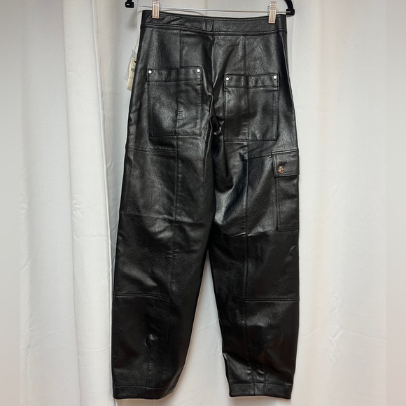 By Anthropologie Faux Leather Utility Cargo Pants - Picture 11 of 13